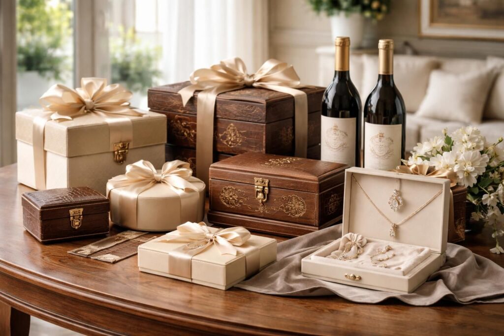 découvrez notre sélection raffinée de cadeaux de mariage haut de gamme, idéale pour gâter vos proches et marquer cet événement précieux avec élégance.