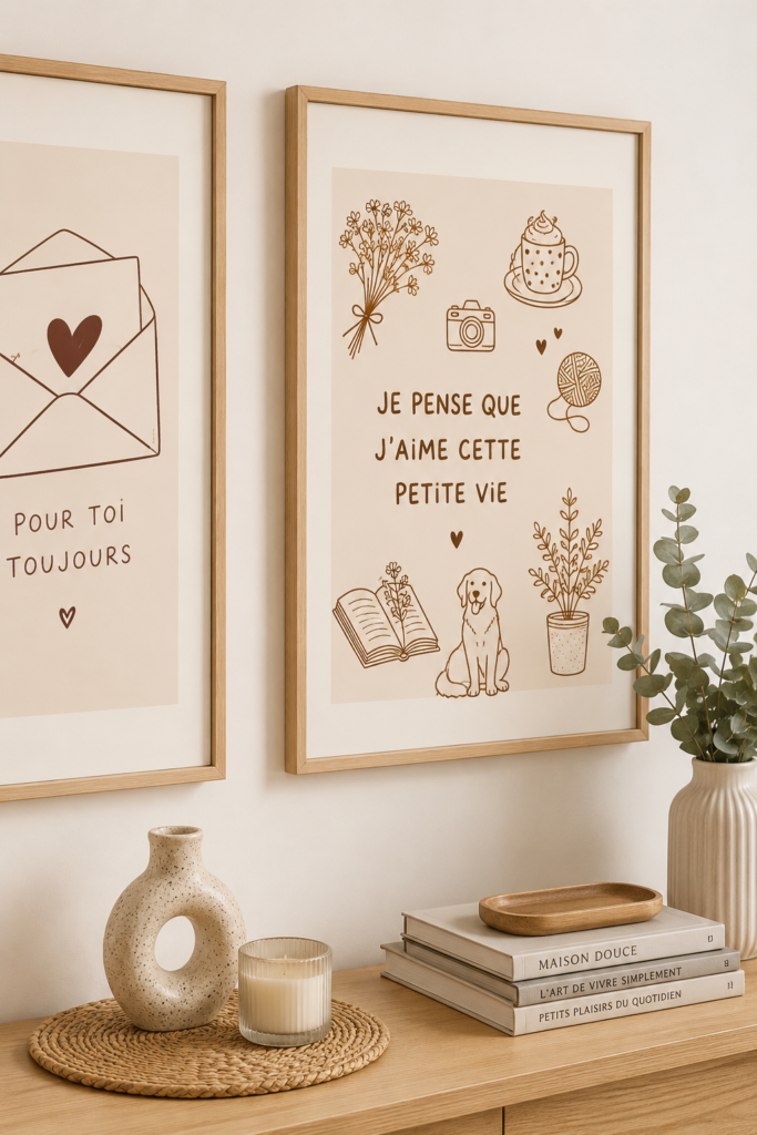 Art mural personnalisé mettant en valeur des souvenirs de famille