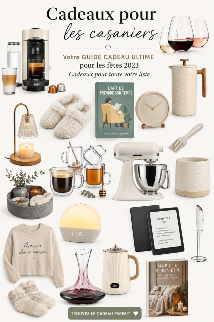 Image de vêtements confortables et d'objets de décoration pour un intérieur cocooning.