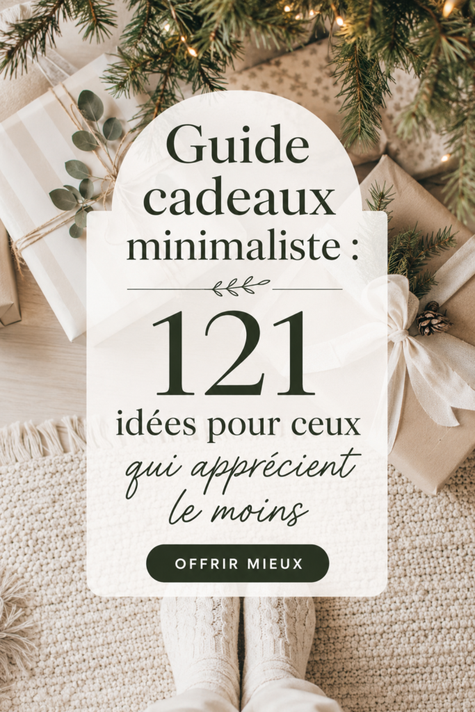 Une collection de cadeaux minimalistes soigneusement sélectionnés sur une table