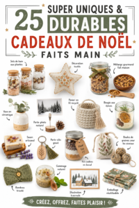 Des cadeaux de Noël DIY uniques et durables dans un décor festif.