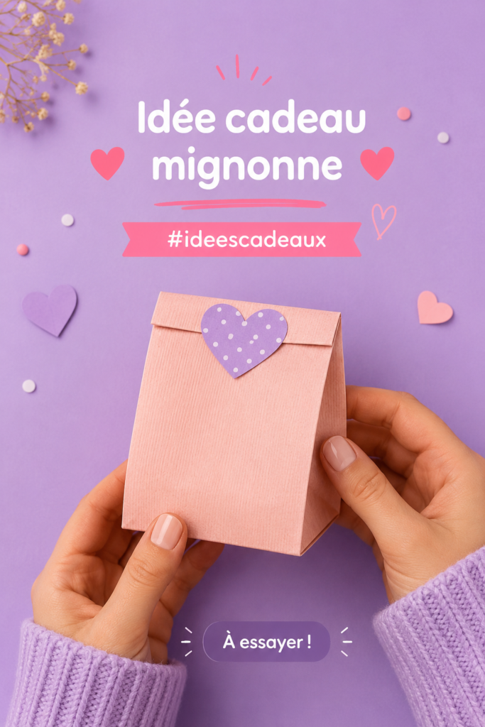 Une sélection colorée d'idées de cadeaux adorables sur une table