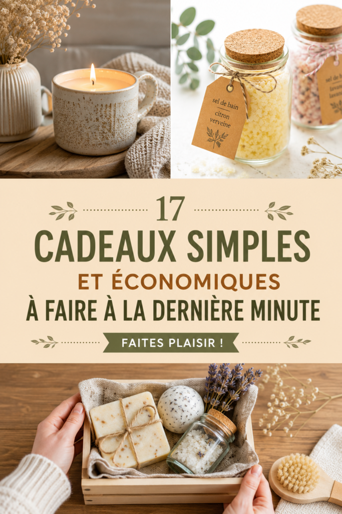 Un assortiment de cadeaux faits maison joliment emballés, prêts à offrir.