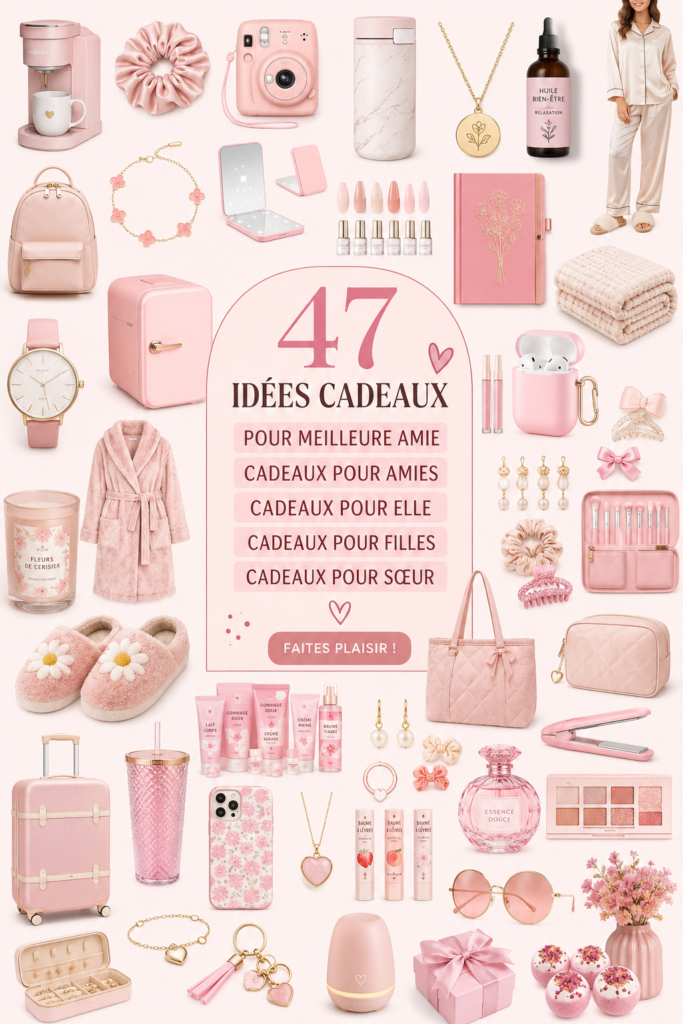 Cadeaux variés pour meilleures amies sur une table