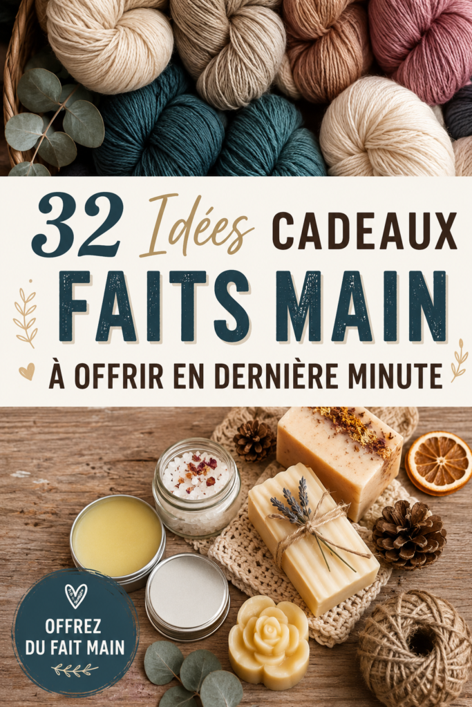 Découverte d'idées de cadeaux de Noël faits main pour toute la famille.