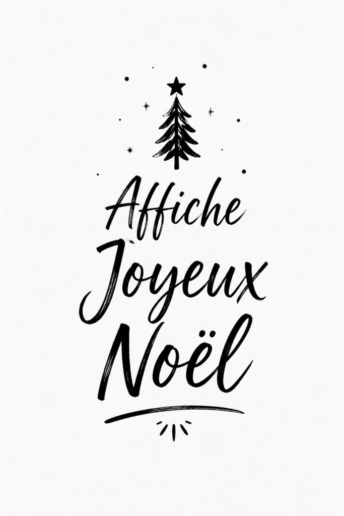 Affiche Joyeux Noël colorée avec un design moderne, parfaite pour décorer votre intérieur.