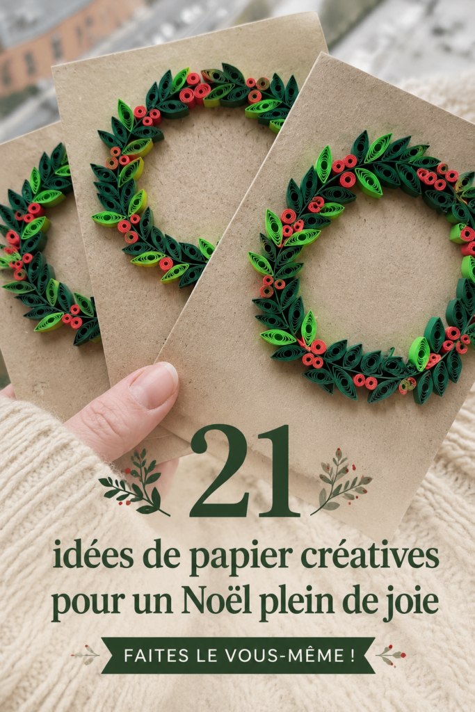 Brigolo de Noël en papier réalisés à la main dans un cadre convivial.
