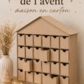 Calendrier de l'avent fait maison en carton décoré