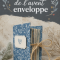 Calendrier de l'avent en enveloppes décoratif sur une table