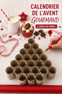 Calendrier de l'Avent gourmand rempli de douceurs et surprises créatives.