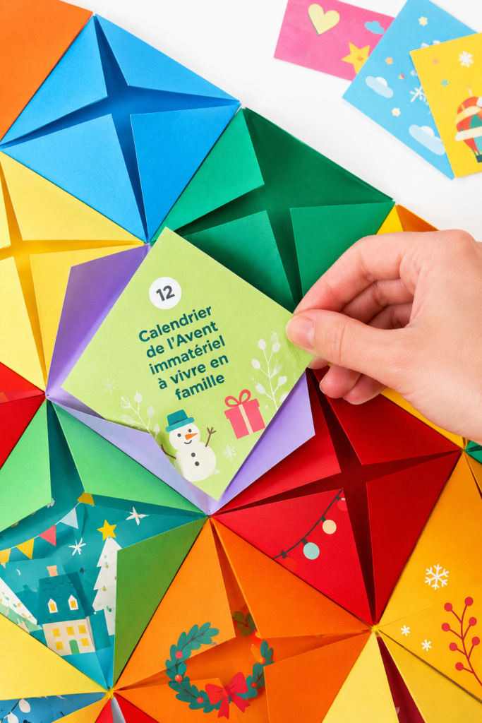 Un calendrier de l'Avent immatériel avec des activités familiales.
