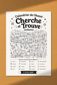 Calendrier de l'Avent ludique fait maison avec des surprises et activités pour enfants