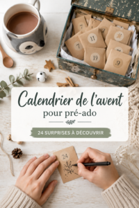Calendrier de l'Avent fait maison avec des surprises pour pré-ados
