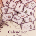 Calendrier de l'Avent violet décoré pour les Fêtes
