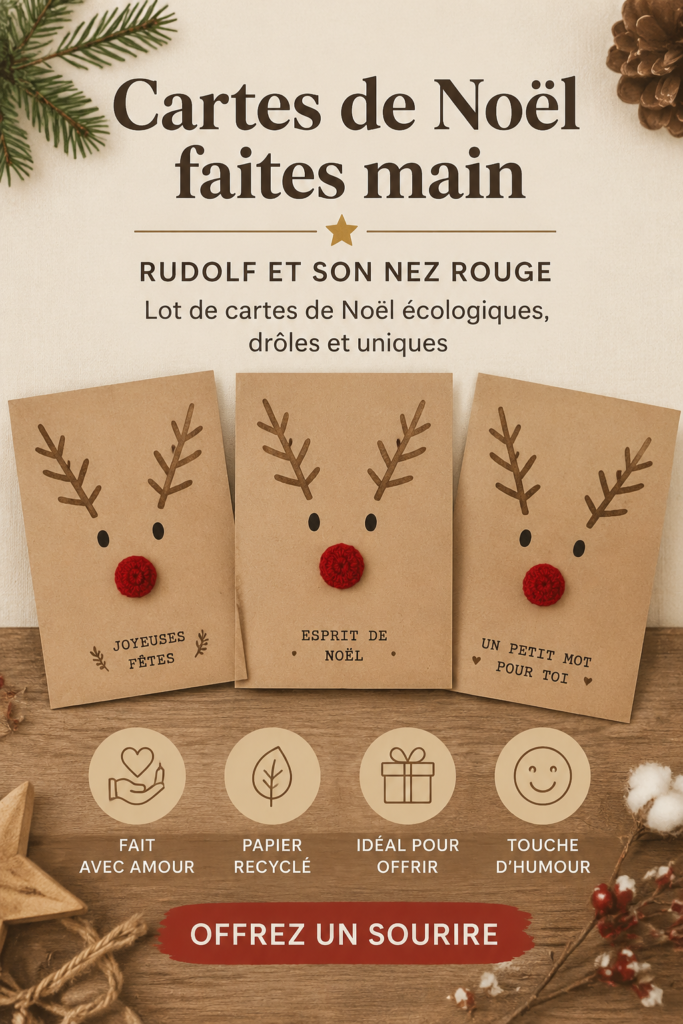 Exemple de cartes de Noël faites main avec des designs originaux