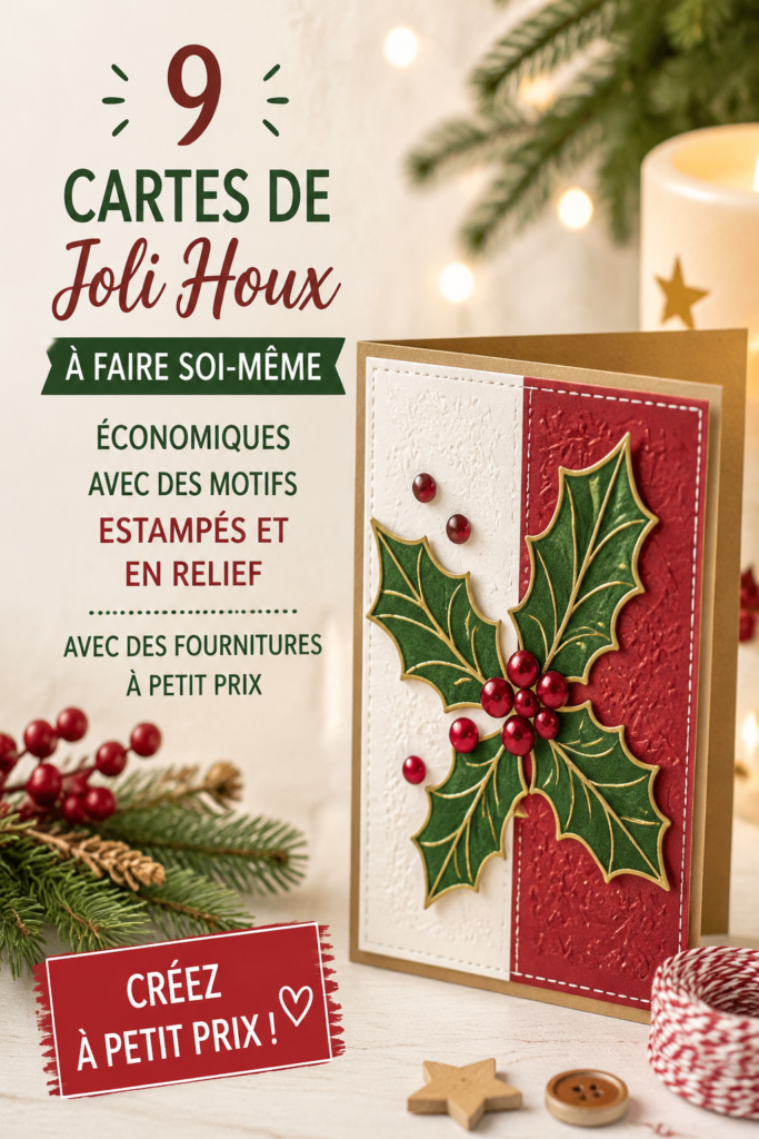 Cartes de vœux festives faites maison avec des designs colorés et créatifs.