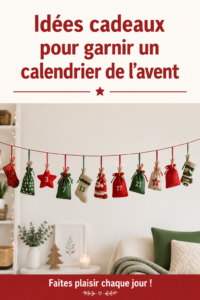 Calendrier de l'avent garni de cadeaux pour enfants