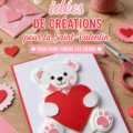 Bricolages colorés pour la Saint-Valentin sur une table