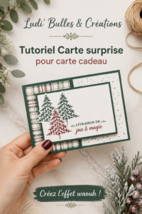 Une carte cadeau artisanale réalisée avec des matériaux Stampin' Up
