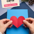 Exemple de cartes DIY colorées faites maison pour les fêtes