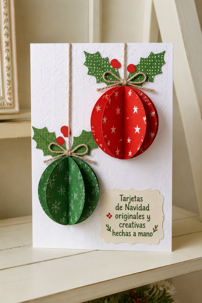 Une sélection de cartes de Noël créatives faites main, illustrant la diversité des designs et techniques.