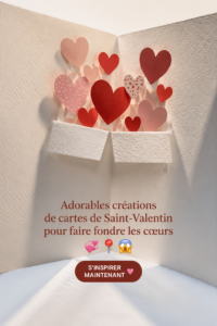 Exemple de cartes de Saint-Valentin colorées et personnalisées