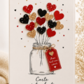 Carte de Saint-Valentin créative avec des cœurs