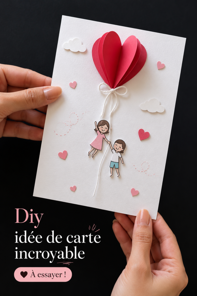 Une belle carte DIY faite main avec des motifs et des embellissements colorés.