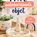 Un assortiment d'objets artisanaux créés avec de la pâte autodurcissante, illustrant la créativité et la diversité des projets DIY.
